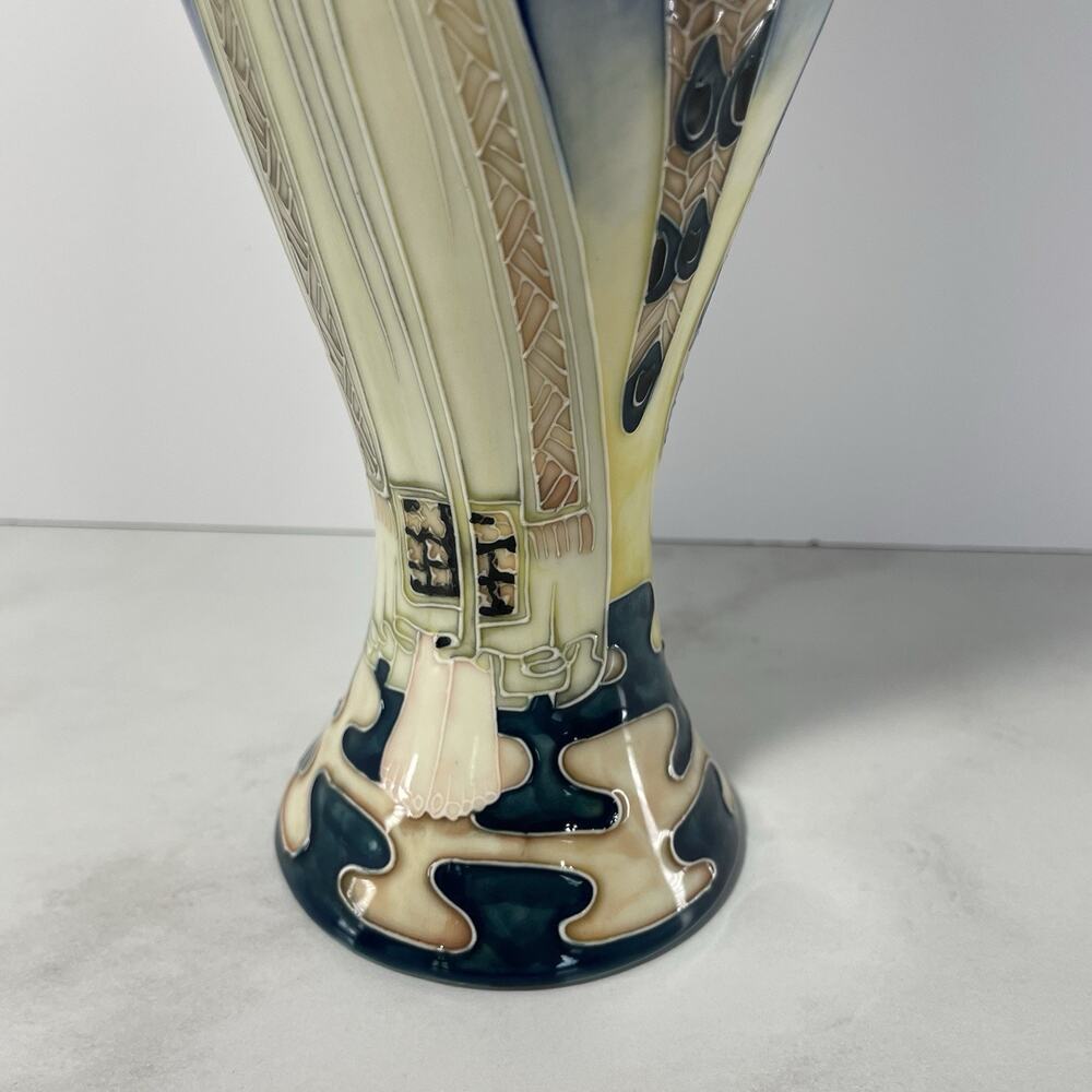 Old Tupton Ware Tube Lined Hand Painted Ceramic Vase ANGEL SUN 10.5” Tall - Picture 5 of 12